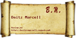 Beitz Marcell névjegykártya